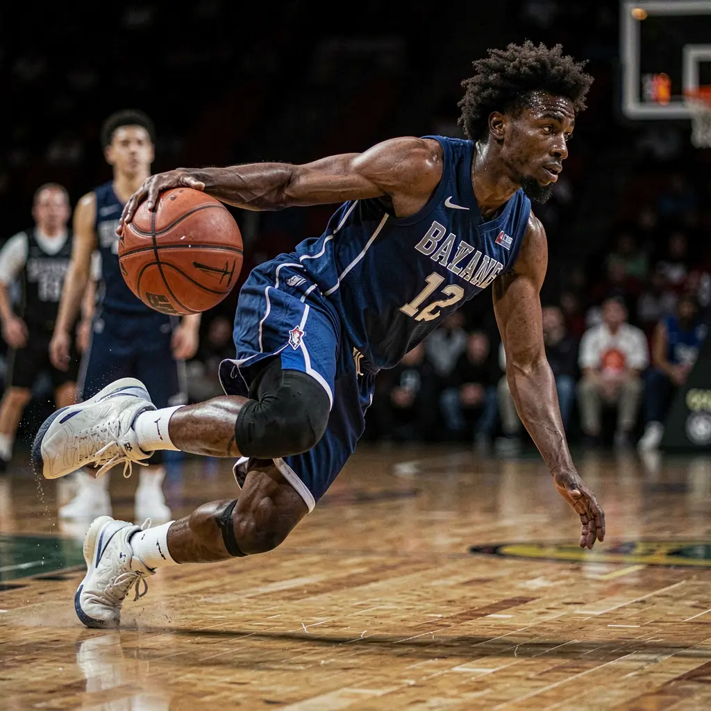 DDDDPH Bet – Follow every basketball moment and bet with confidence Professional basketball player diving for the ball in an intense game moment symbolizing high stakes betting opportunities with DDDDPH in the Philippines