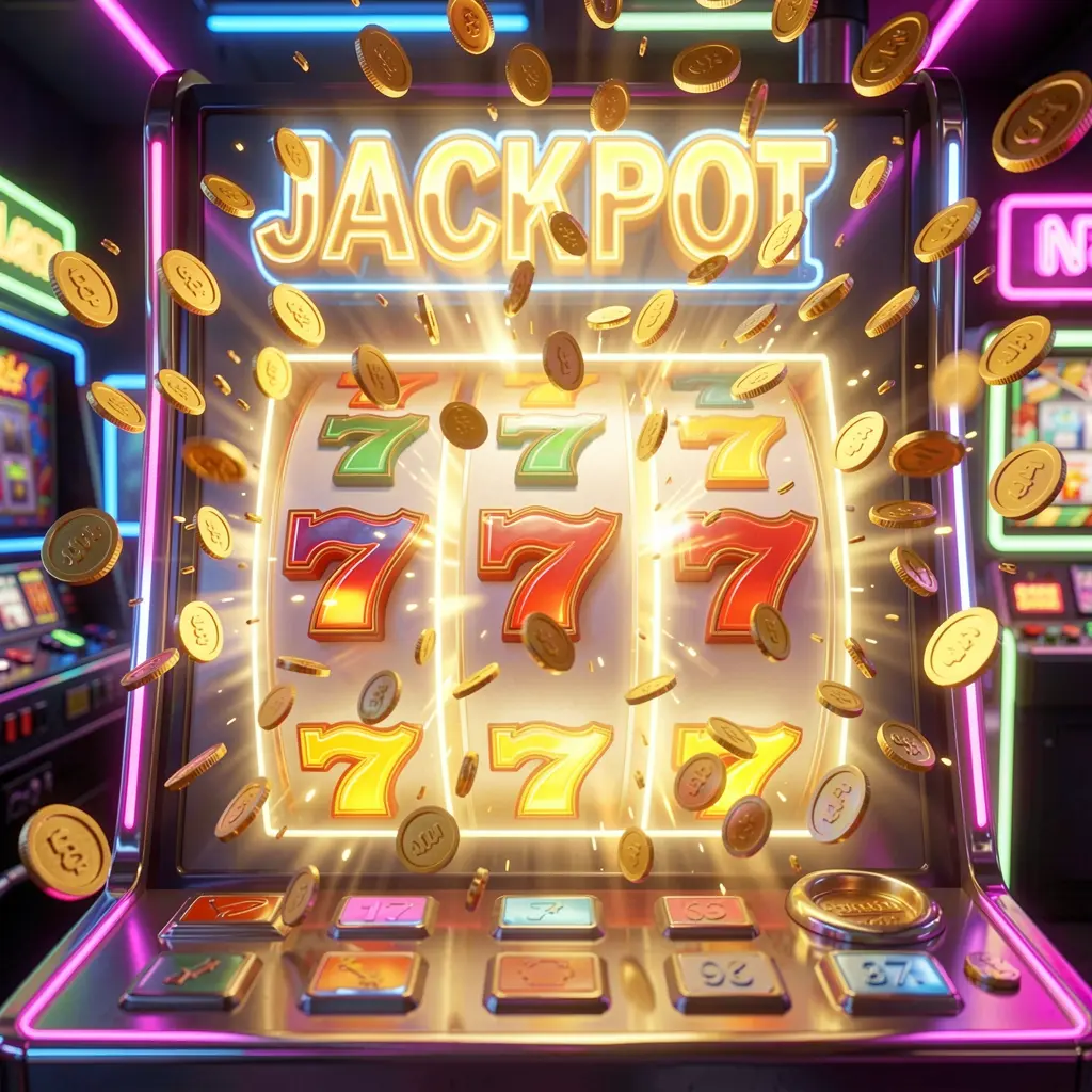 DDDDPH – Experience classic slot jackpots and big win moments in the Philippines A classic slot machine showing triple sevens with gold coins bursting around it symbolizing big wins and jackpot moments at DDDDPH casino for players in the Philippines